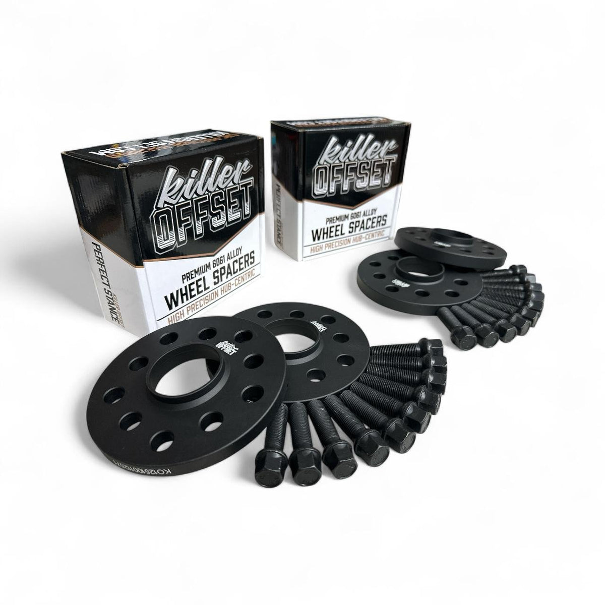 Killer Offset® Premium Wheel Spacers 10mm 15mm 5x112 66.6mm For Audi With Radius Bolts