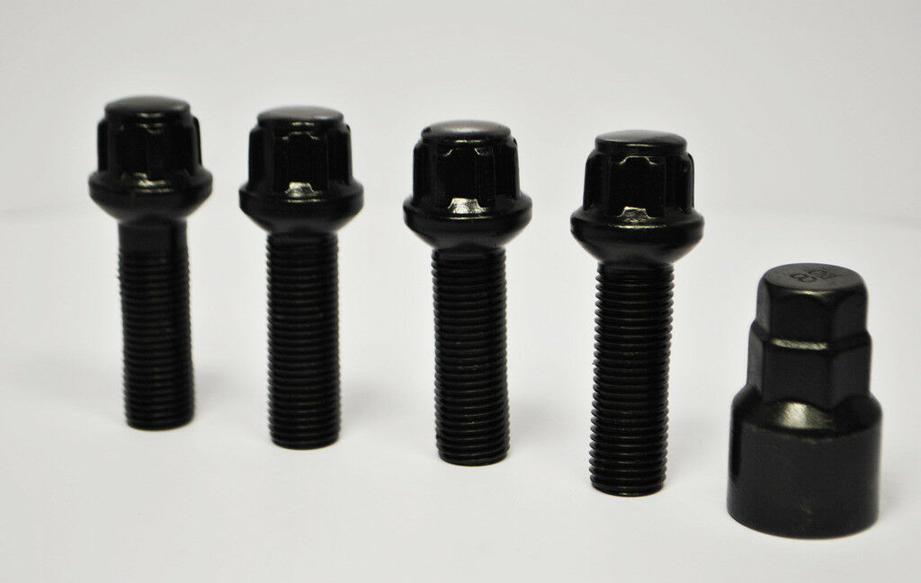 thumbnail image 2 of Locking Wheel Bolts 14x1.5 Tapered For Audi TT Mk1 (8N) 1998-2006 – UK Made 2 of 6