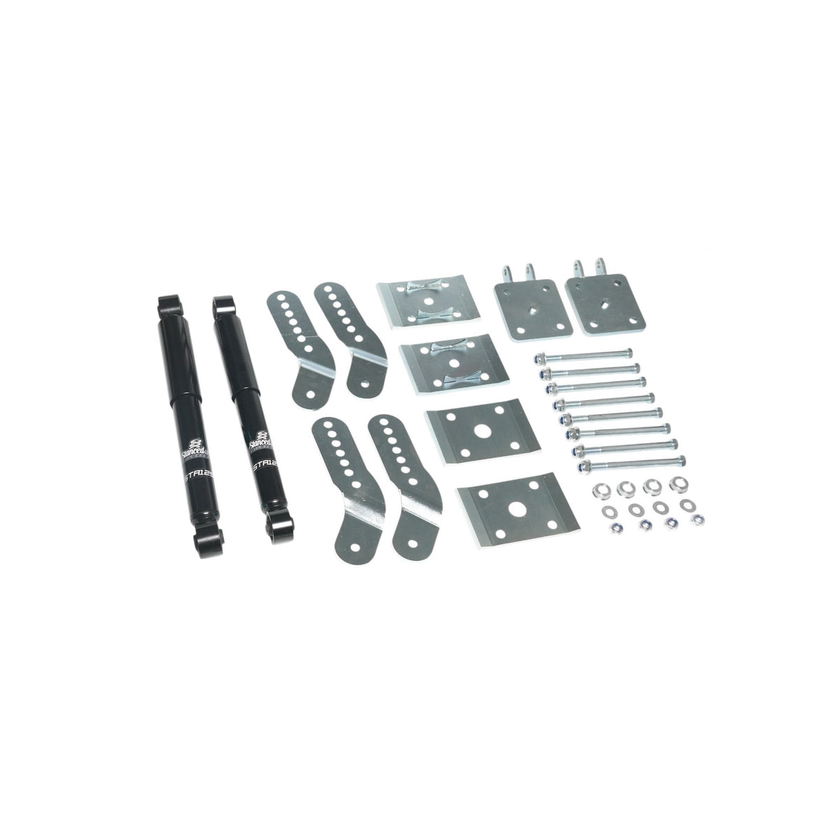 Stanced UK STA106 coilover rear dampers and shackle kit for VW Caddy suspension drop