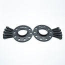 Bimecc Black Alloy Wheel Spacers Audi 5x112 66.6mm 15mm Pair + Bolts
