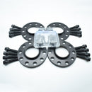 Demon Black Alloy Wheel Spacers Bmw 5x120 72.6mm 12mm / 15mm Set of 4 + Bolts & Locking Set