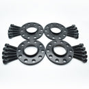 Demon Black Alloy Wheel Spacers  5x100 57.1mm  12mm / 15mm Set of 4 + Tapered Bolts