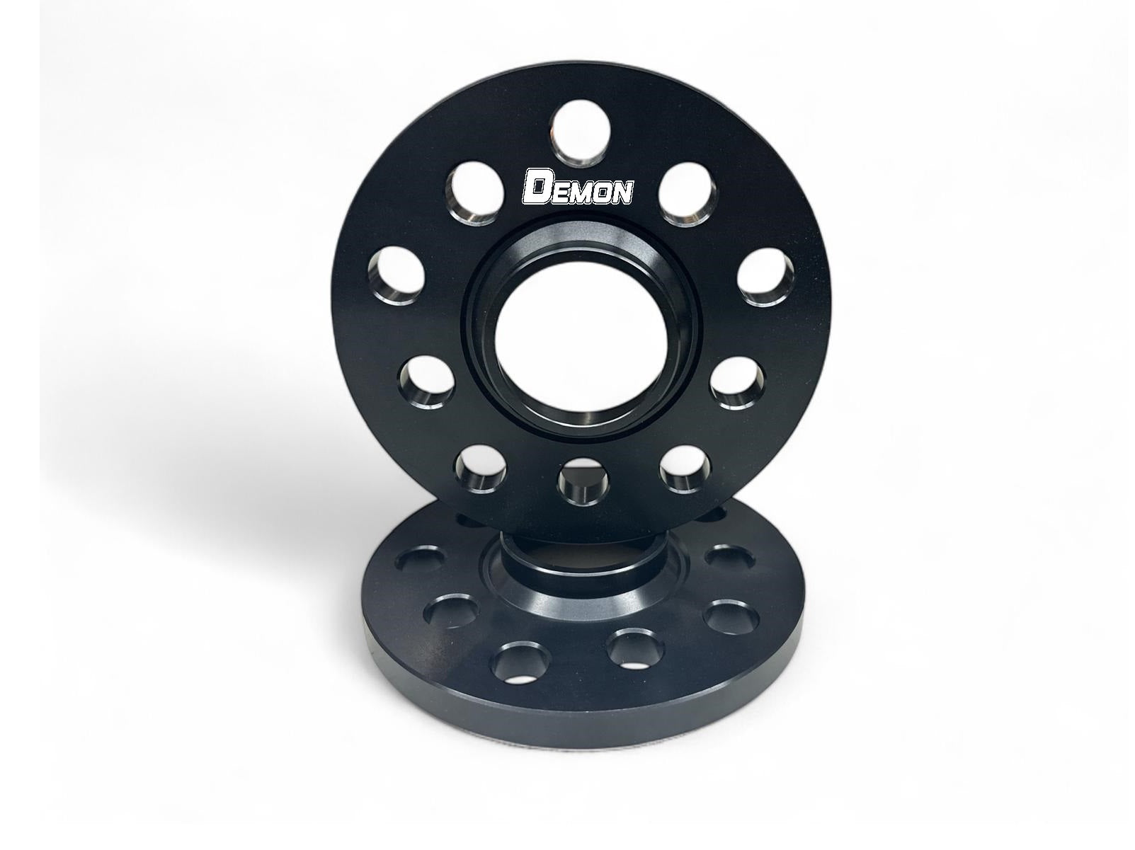 Demon Spacer Pair – Audi 5x112 66.6mm 12mm – Black Alloy Wheel Spacers