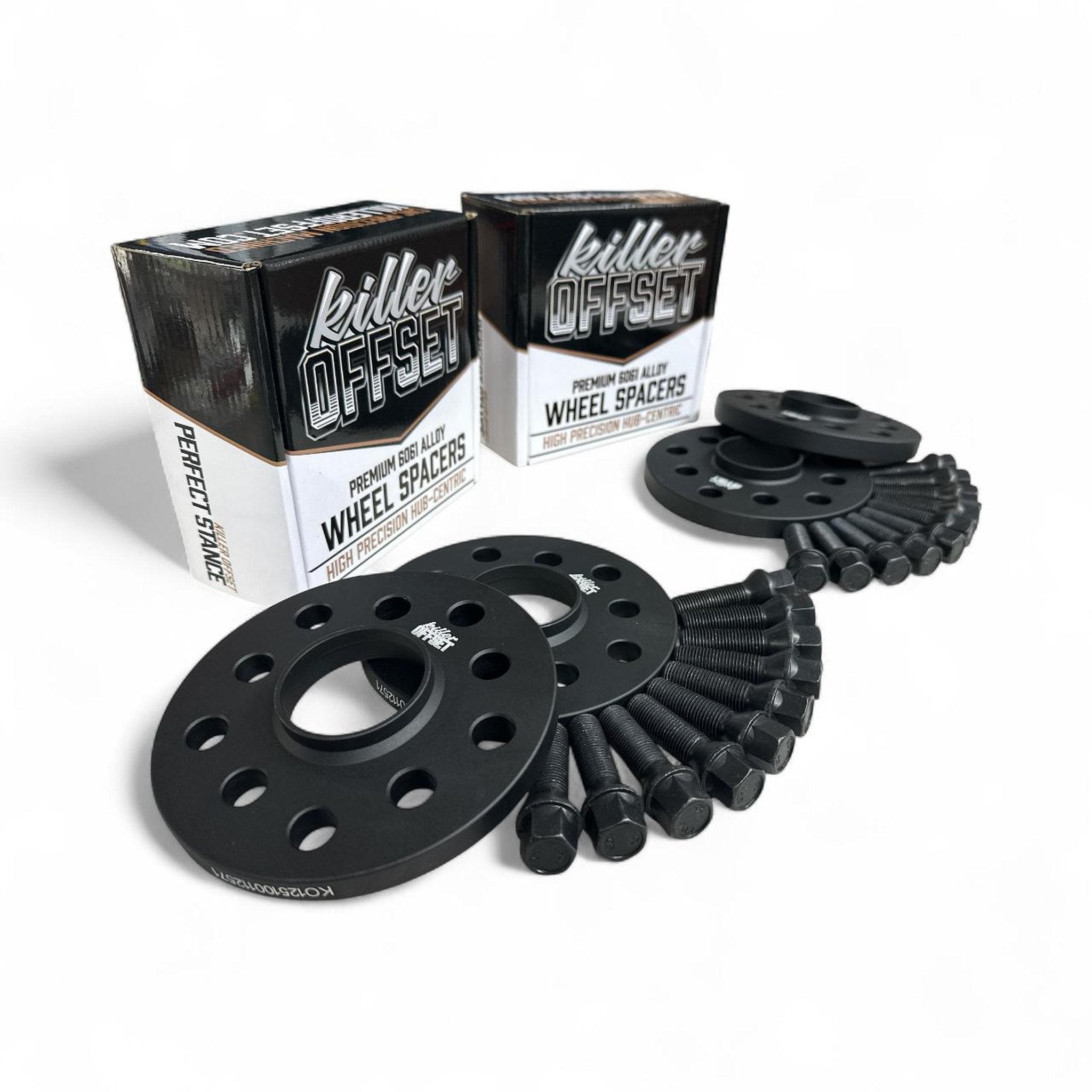 Killer Offset® Premium Wheel Spacers 20mm x 4 5x100 5x112 57.1mm With Tapered Bolts