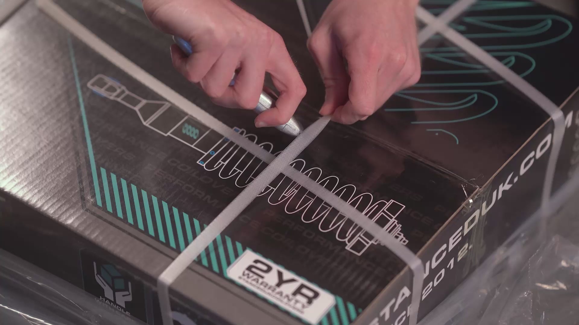 STA110 coilover kit unboxing video showing components and finish
