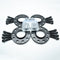 Black Alloy Wheel Spacers Bmw 5x120 72.6mm 10mm / 15mm Set of 4 + Bolts & Locking Set