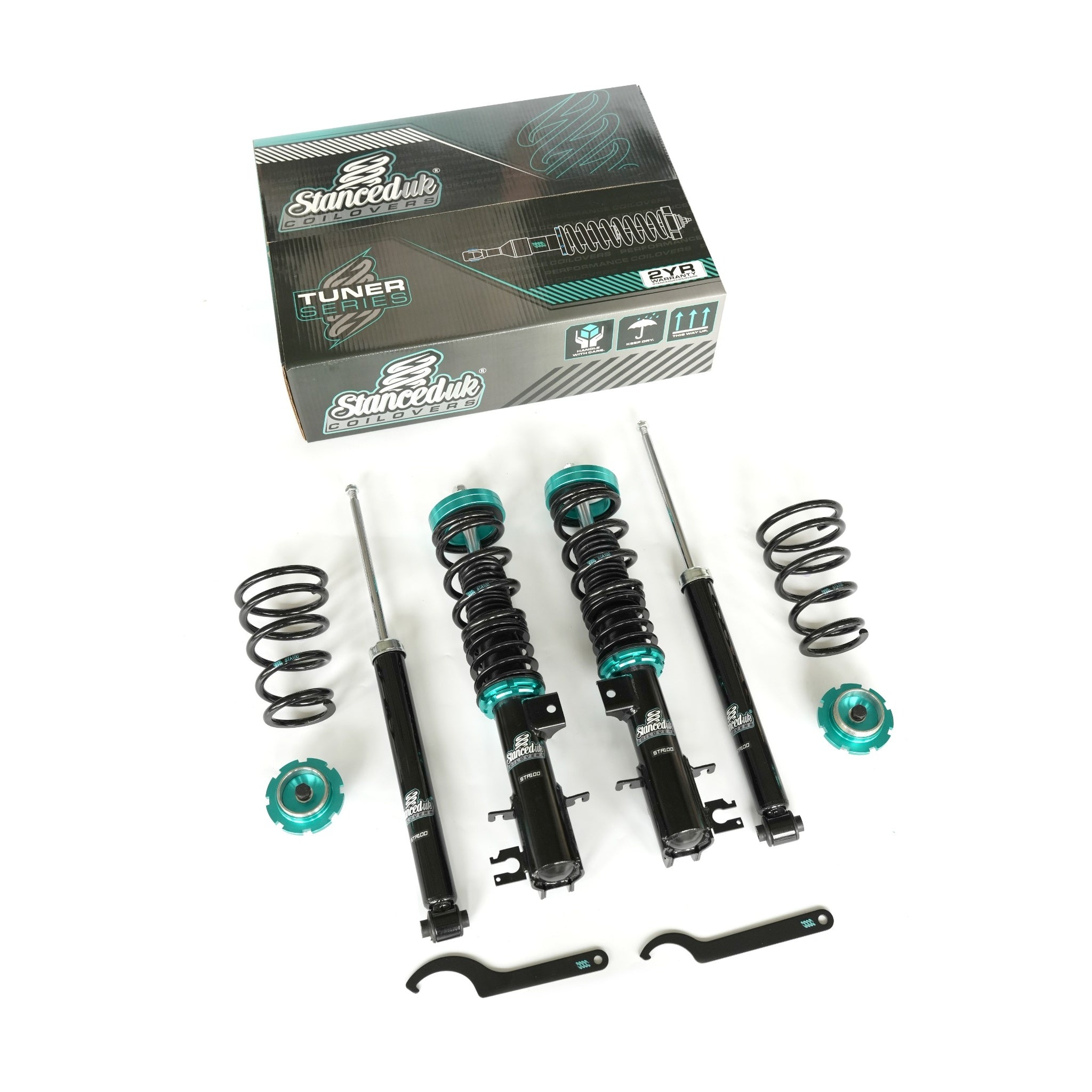 Stanced UK Coilover Suspension Kit – Vauxhall Corsa E (2014–) 1.2, 1.4, 1.4 Turbo