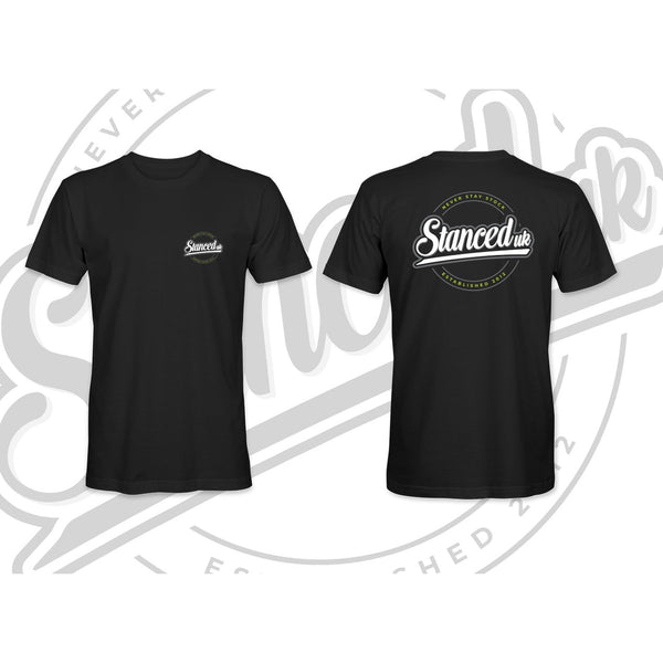 Stanced UK Never Stay Stock Black T-Shirt Luminous Detail