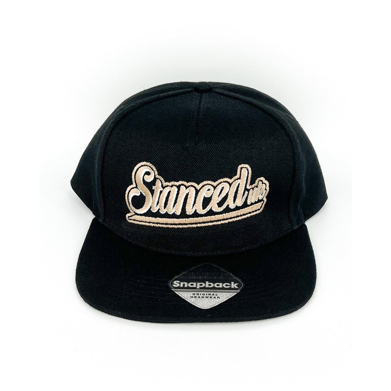 Stanced UK Snapback Black Hat - Flat Logo