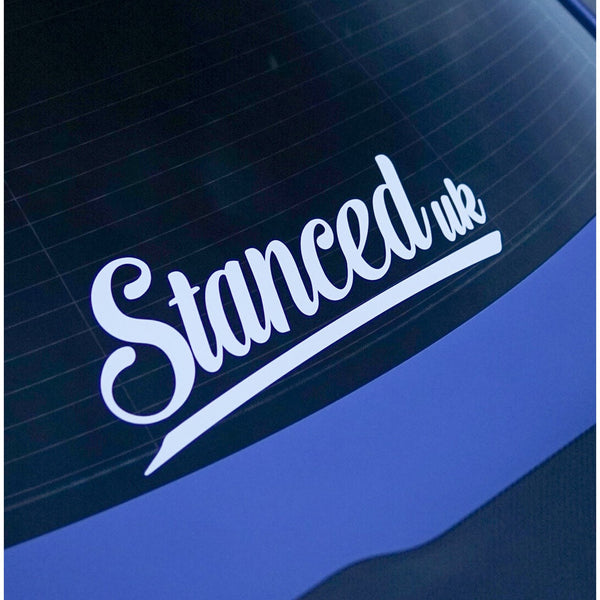 Stanced UK Window Sticker White 20"x 8"