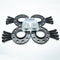 Bimecc Black Alloy Wheel Spacers BMW 5x112 66.6mm 12mm / 15mm Set of 4 + Tapered Bolts & Locks