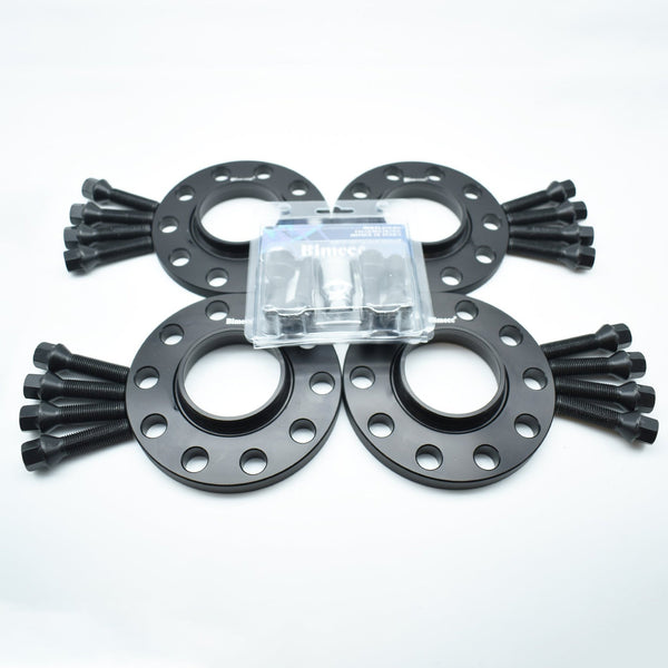 BIMECC Alloy Wheel Spacers 12mm (Pair) 5x112 57.1mm + Tapered Bolts For Audi A3/S3 8P