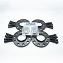 Bimecc Black Alloy Wheel Spacers Audi 5x112 66.6mm  15mm / 20mm Set of 4 + Radius Bolts & Locks